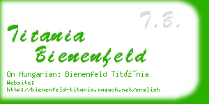 titania bienenfeld business card